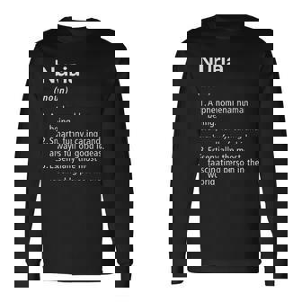 Nuria Definición De Nombre Diccionario Divertido Camiseta de manga larga - Regaloses