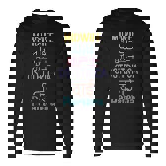 Nurse Midwife All Languages Future Midwife Student Thank You Long Sleeve T-Shirt - Monsterry