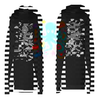 Octopus Cake Tentacle Sea Animals Children's Langarmshirts - Geschenkecke