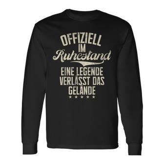 Offiziel Im Ruhestand Eine Legendeerlässt Das Gelände Langarmshirts - Geschenkecke