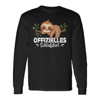 Offizielles Schlaf Faultier S Langarmshirts - Geschenkecke