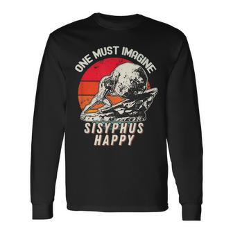 One Must Imagine Sisyphus Happy Cool Sisyphus Meme Langarmshirts - Geschenkecke