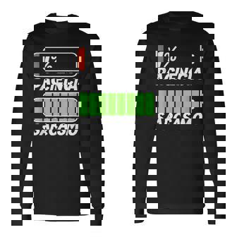 Paciencia Sarcasmo Mamá Papá Pareja Cumpleaños Pijama Camiseta de manga larga - Regaloses