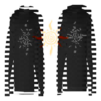 Paleo Sun Spiral Sun Petroglyph Tank Top Long Sleeve T-Shirt - Monsterry