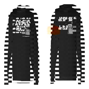 Pancake Crew Pancake Lover Pancake Christmas Pajama Long Sleeve T-Shirt - Monsterry