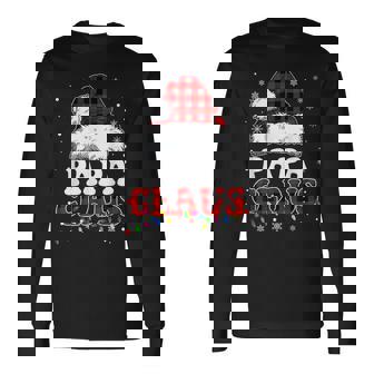 Papa Claus Santa Claus Matching Family Pajamas Long Sleeve T-Shirt - Monsterry