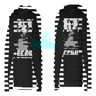 Papi Pescador Barco Papa Jubilacion Pez Pesca Hombre Regalo Camiseta de manga larga - Regaloses