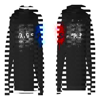 París Francia Bandera Recuerdos Recuerdos París Ciudad Del Amor Francia Camiseta de manga larga - Regaloses