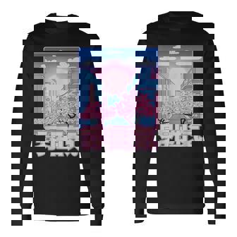 Pastelaporwave Fleurs De Cerisier Kanji Grunge Japon T-shirt à manches longues - Cadeauxyz