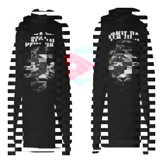 Patria Yida Sos Cuba Bandera Libre Cuba Camiseta de manga larga - Regaloses