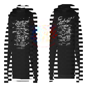 Patriotic USA Flag Military Appreciation Thank You Military Long Sleeve T-Shirt - Monsterry