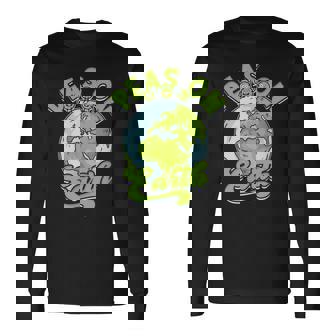 Peas On Earth Peas Long Sleeve T-Shirt - Monsterry