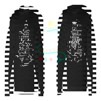 Pediatric Cardiology Holiday Crew Xmas Cardiac Nurse Tech Long Sleeve T-Shirt - Monsterry