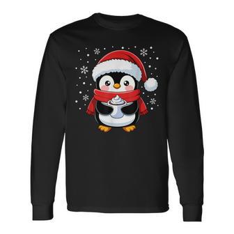 Penguin Christmas Santa Claus Cute Penguin Love Langarmshirts - Geschenkecke