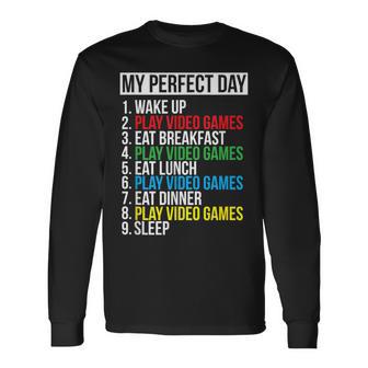 My Perfect Dayideo Games Cool Gamer Langarmshirts - Geschenkecke