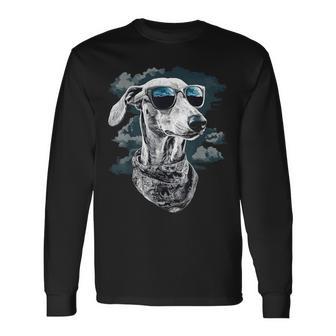 Perro Galgo Italiano Arte Mascota Ojos Azules Galgo Italiano Camiseta de manga larga - Regaloses