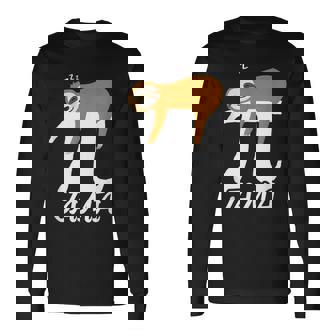 Pi Jama Sloth Pajama PJ 314 Pi Number Symbol Math Sloth Long Sleeve T-Shirt - Monsterry