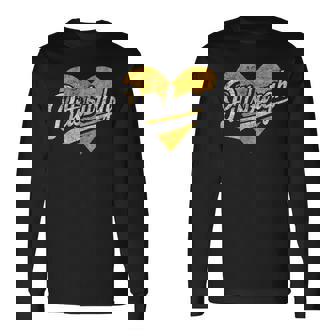 Pittsburgh Heart Sl City Love Pennsylvania Yinzer Long Sleeve T-Shirt - Thegiftio