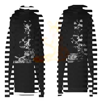Pizza Lover African Wild Dog Long Sleeve T-Shirt - Monsterry