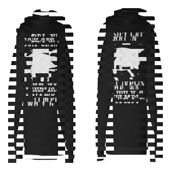 Plans Avec Mon Cochon Farmer Piggy T-shirt à manches longues - Cadeauxyz