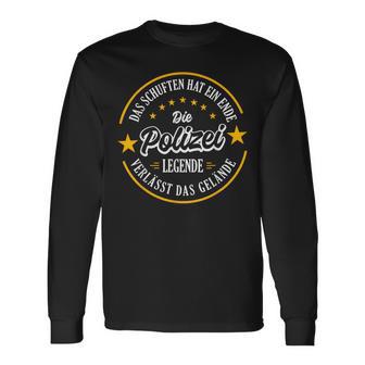 Polizist Rente 2023 A Real Legend Leaves The Terrain Langarmshirts - Geschenkecke