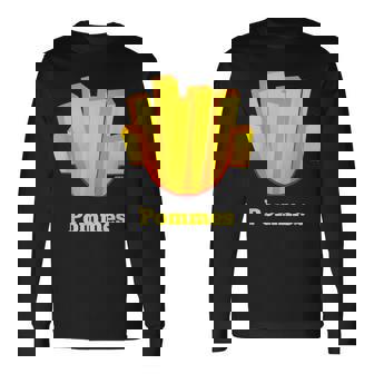 Pommes Pommes Kostümerkleidung Frittenerpackung Langarmshirts - Geschenkecke