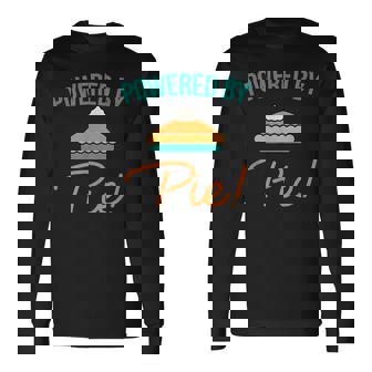 Powered By Pie Pie Christmas Thanksgiving Long Sleeve T-Shirt - Monsterry