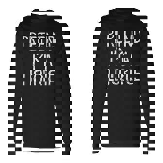 Pretend I'm A Licorice Matching Costume Lazy Easy Halloween Long Sleeve T-Shirt | Mazezy