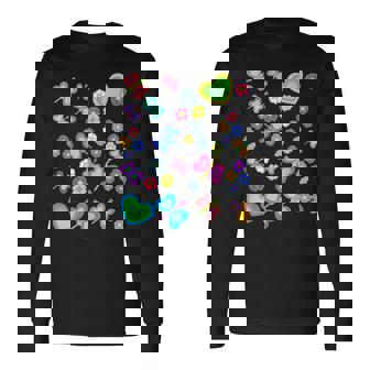 Primaveraerano Flores Flor Insectos Mariposas Corazones Camiseta de manga larga - Regaloses
