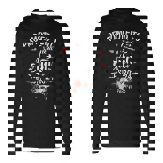 Promoted To Great Aunt Est 2024 Soon To Be Aunt Flower Long Sleeve T-Shirt - Monsterry