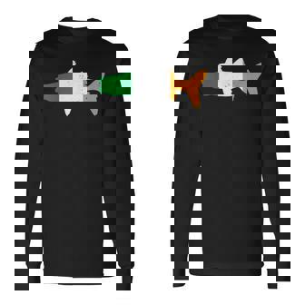 Proud Irish Flag Fish Snook Fishing Ireland Flag Fisherman Long Sleeve T-Shirt - Monsterry