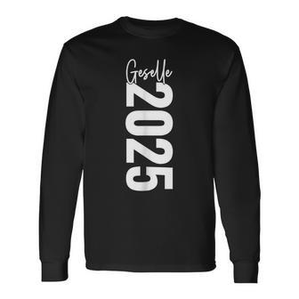 Prüfung Bestanden Geselle Abschluss 2025 Geschenk Schwarz Erwachsene Klein Klassisch Gesellenprüfung Bestanden Geselle 2025 Langarmshirts - Geschenkecke