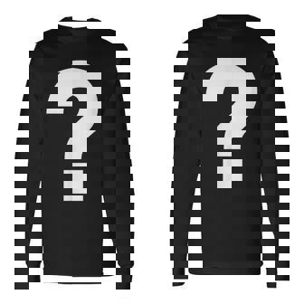 Question Mark Costume Carnival Fancy Dress Alphabet Question Langarmshirts - Geschenkecke