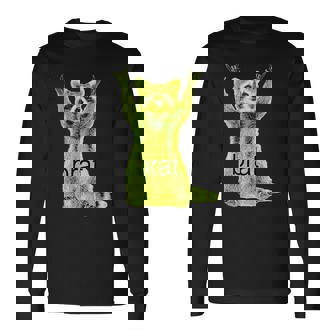 Raccoon Brat Raccoon Meme Long Sleeve T-Shirt - Thegiftio UK