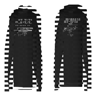 Rat-A-Tat Tat M-4 Ar-15 Rifle Gun Amantes De Pistola Camiseta de manga larga - Regaloses