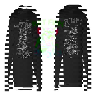Rat Fink Ratfink Cartoon Hot Rod Cool Spooky Rat Long Sleeve T-Shirt - Thegiftio UK