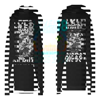 Regalo Nino 18 Anos Level 18 Unlocked 2007 18 Year Old Camiseta de manga larga - Regaloses