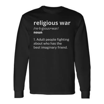 Religious War Noun Adult People Fighting About Who Has The Langarmshirts - Geschenkecke