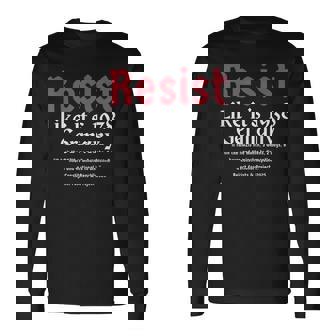 Resist Like It's 1938 Germany Long Sleeve T-Shirt | Mazezy