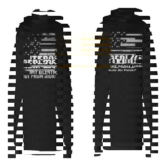 Retired 2025 Us American Flag Problem Anymore For Retirement Long Sleeve T-Shirt - Seseable