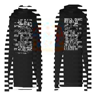 Retro Boots & Bling It's A Cowgirl Thing Western Glam Long Sleeve T-Shirt - Thegiftio