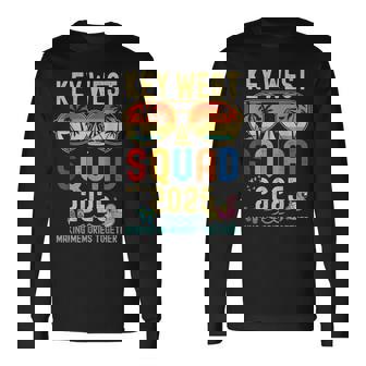 Retro Key West Cruise Vacation 2025 Family Friends Squad Long Sleeve T-Shirt - Monsterry
