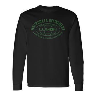 Retro-Macrodata-Vintage-Refinement-Lumon--For-Men-Women Long Sleeve T-Shirt - Thegiftio UK
