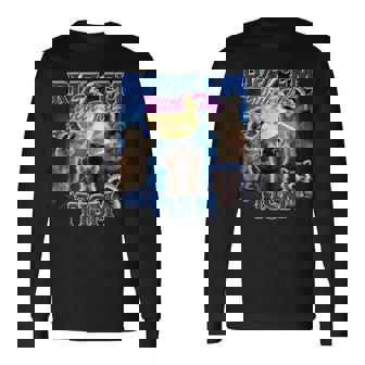 Rizz Em With The Tism Meme Autistic Raccoon Rizz Long Sleeve T-Shirt - Seseable