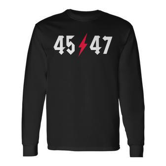 Rock On Trump 45 47 President Trump Rocks Long Sleeve T-Shirt - Thegiftio UK