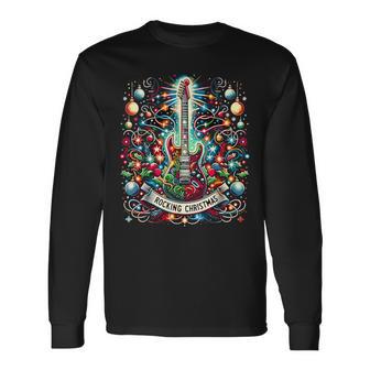 The Rocking Christmas Rock Guitar Santa Langarmshirts - Geschenkecke