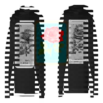 Rosa Card Mexican Lottery Long Sleeve T-Shirt - Thegiftio
