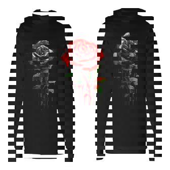 Rose Fleur Esthétique Punk Emoitonal T-shirt à manches longues - Cadeauxyz