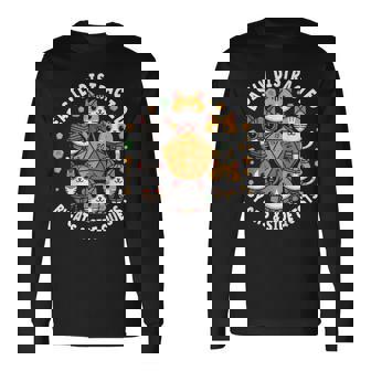 Rpg Gamer Cats Easily Distracted Side Quests Gaming Dice Long Sleeve T-Shirt | Mazezy