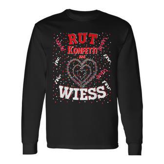 Rut Wiess Carnival Costume Cologne Red Confetti In Heart Langarmshirts - Geschenkecke